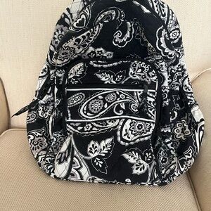 Vera Bradley Backpack - Black and White Paisley Backpack